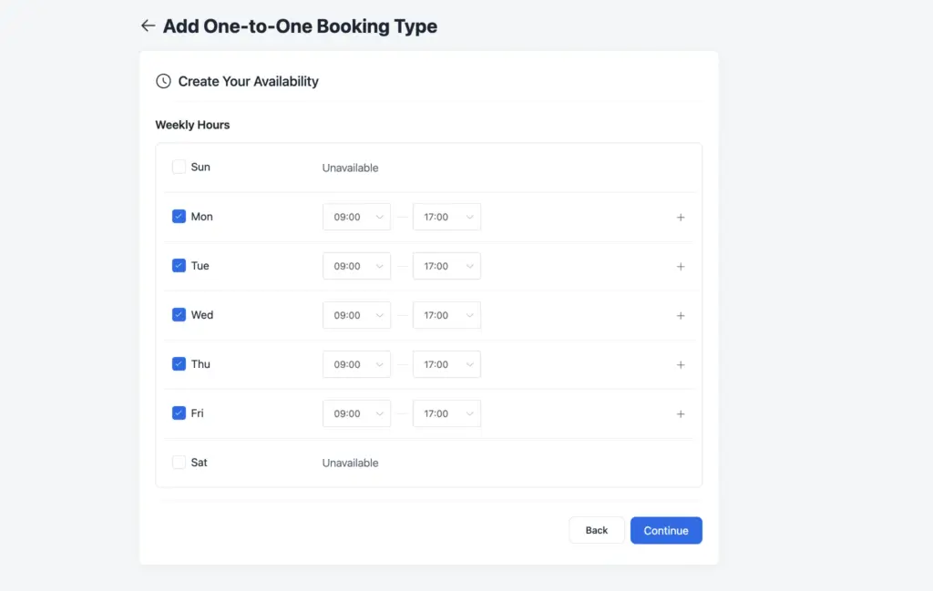 doctor appointment scheduling -setting your availability for one-on-one meeting